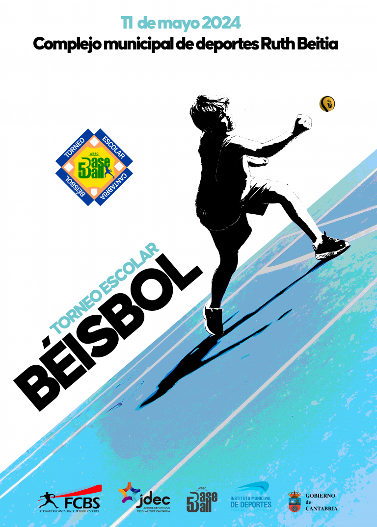 Cartel torneo escolar béisbol 2024